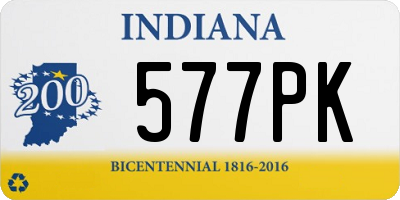 IN license plate 577PK