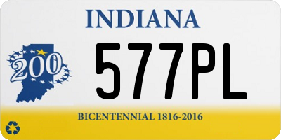 IN license plate 577PL