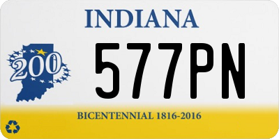 IN license plate 577PN