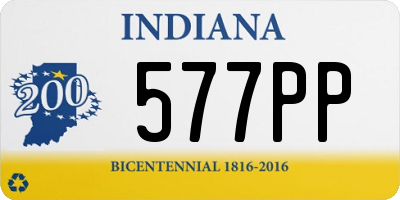 IN license plate 577PP