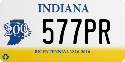 IN license plate 577PR