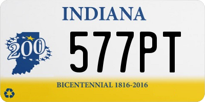 IN license plate 577PT