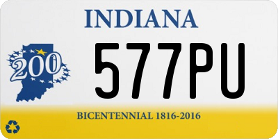 IN license plate 577PU