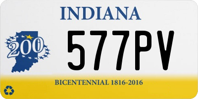 IN license plate 577PV