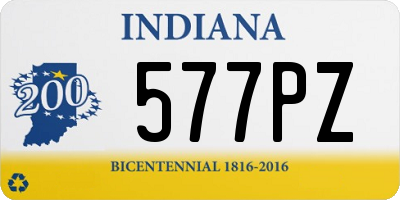 IN license plate 577PZ