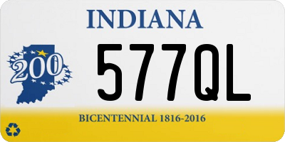 IN license plate 577QL