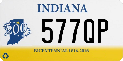 IN license plate 577QP