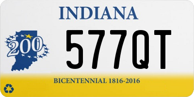 IN license plate 577QT