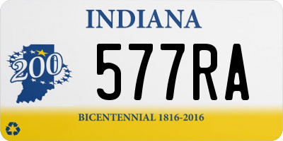 IN license plate 577RA