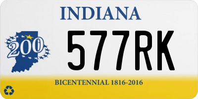 IN license plate 577RK