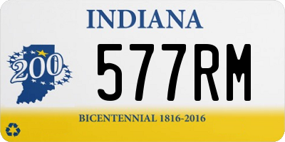 IN license plate 577RM