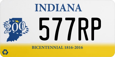 IN license plate 577RP