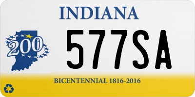 IN license plate 577SA