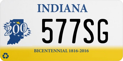 IN license plate 577SG