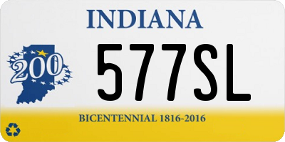 IN license plate 577SL