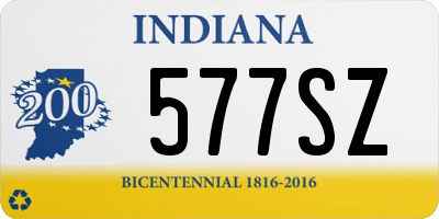 IN license plate 577SZ