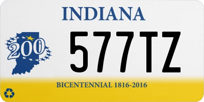 IN license plate 577TZ