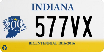 IN license plate 577VX