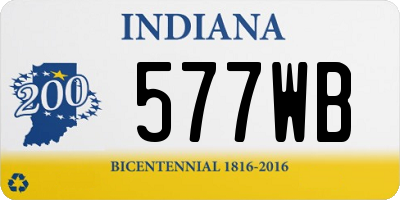 IN license plate 577WB