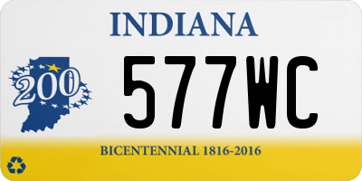 IN license plate 577WC