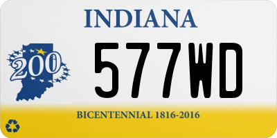 IN license plate 577WD