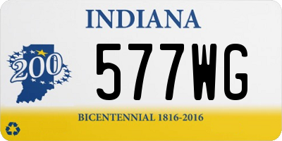 IN license plate 577WG