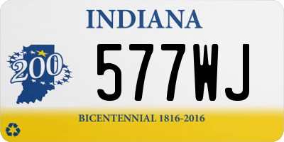 IN license plate 577WJ