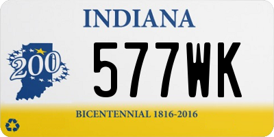 IN license plate 577WK