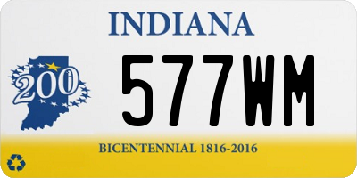 IN license plate 577WM