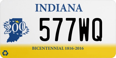 IN license plate 577WQ