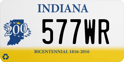 IN license plate 577WR