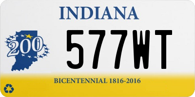 IN license plate 577WT