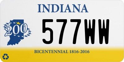 IN license plate 577WW