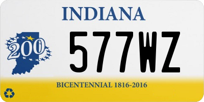 IN license plate 577WZ