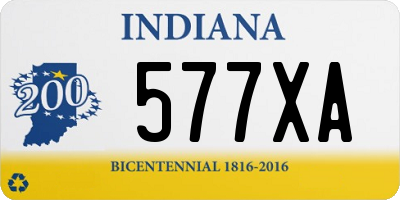 IN license plate 577XA