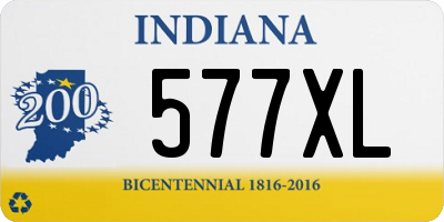 IN license plate 577XL