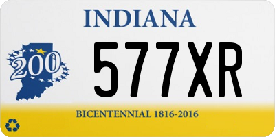 IN license plate 577XR