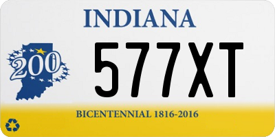 IN license plate 577XT