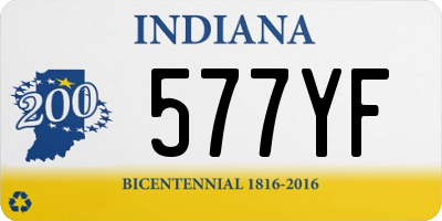 IN license plate 577YF