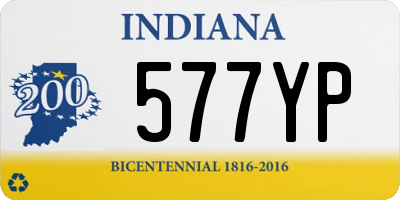 IN license plate 577YP