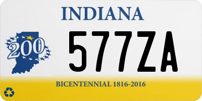 IN license plate 577ZA