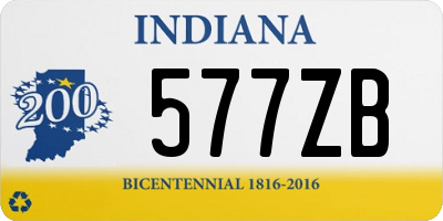 IN license plate 577ZB