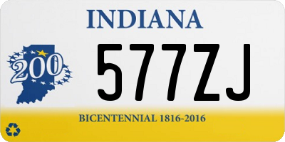 IN license plate 577ZJ
