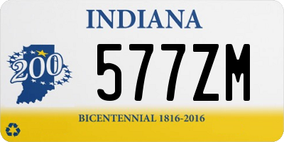 IN license plate 577ZM