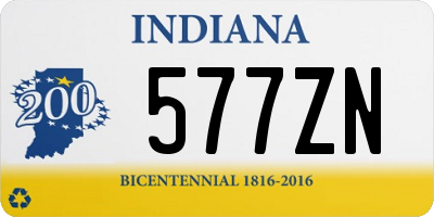 IN license plate 577ZN