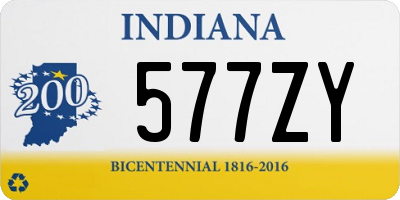 IN license plate 577ZY