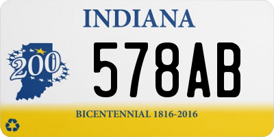 IN license plate 578AB