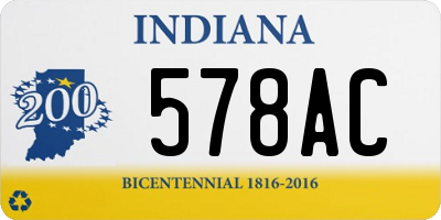 IN license plate 578AC