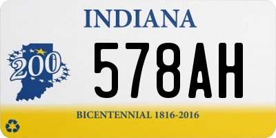 IN license plate 578AH