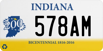 IN license plate 578AM